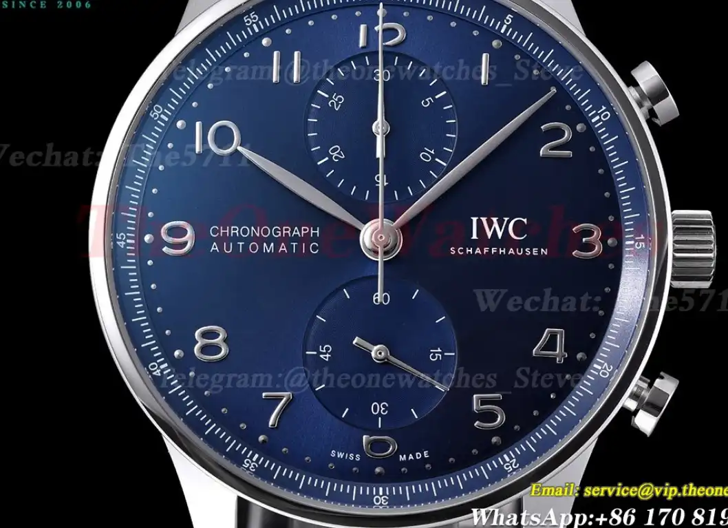 Portugieser Chrono IW371606 41mm SS LE Blue Num ZF A69355