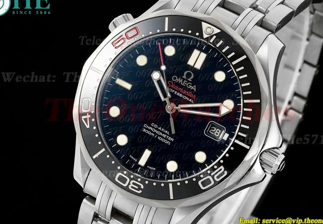 Seamaster 300m 007 50th SS SS Black Dial OMF A2824