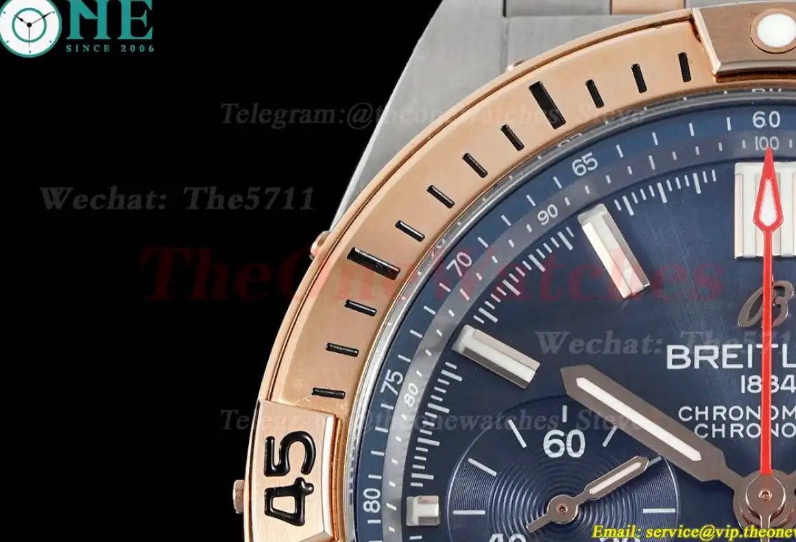 Chronomat B01 42MM RG SS Blue Stk TF A7750