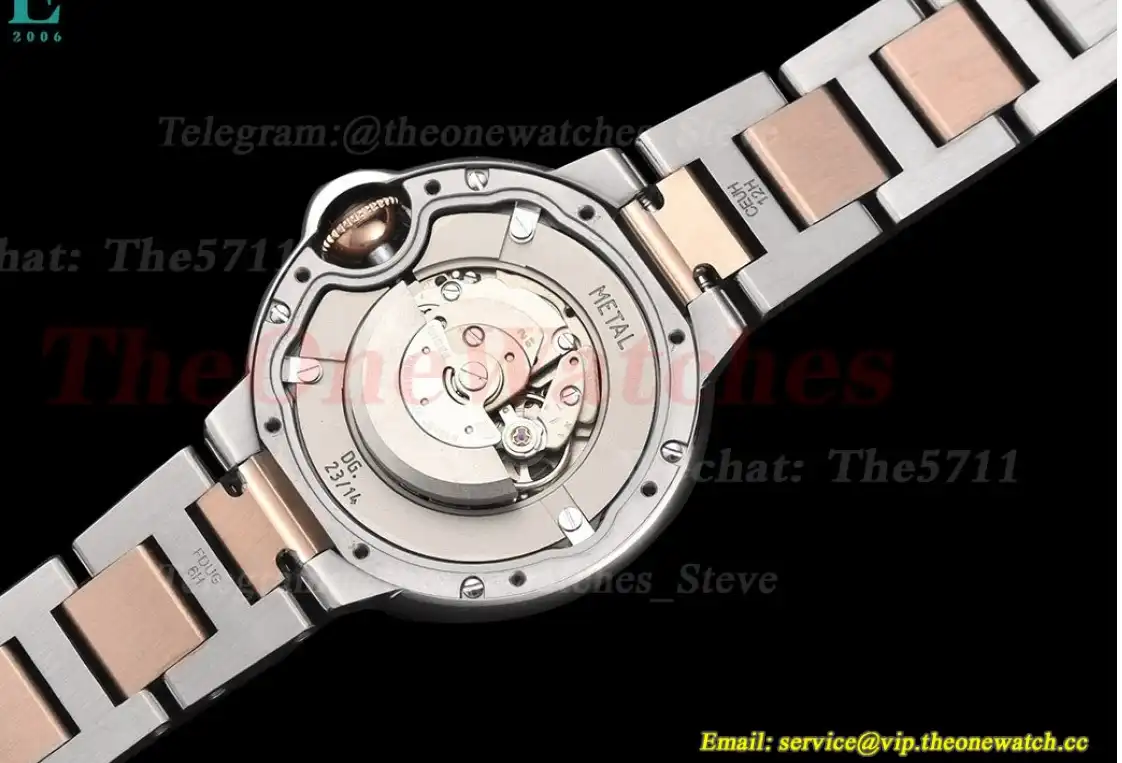 Ballon Bleu De Cartier 33mm SS RG Pink Rmn GDF NH05