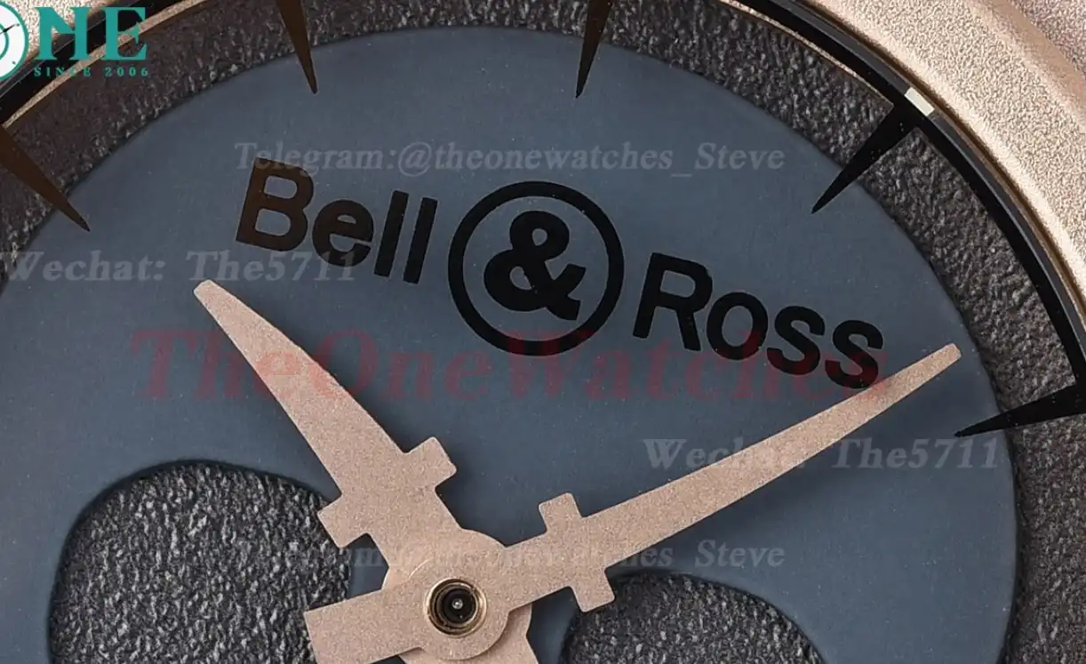 Bell & Rose Instruments BR01 46mm Bronze Case on Brown Leather Strap  BRSF A2824