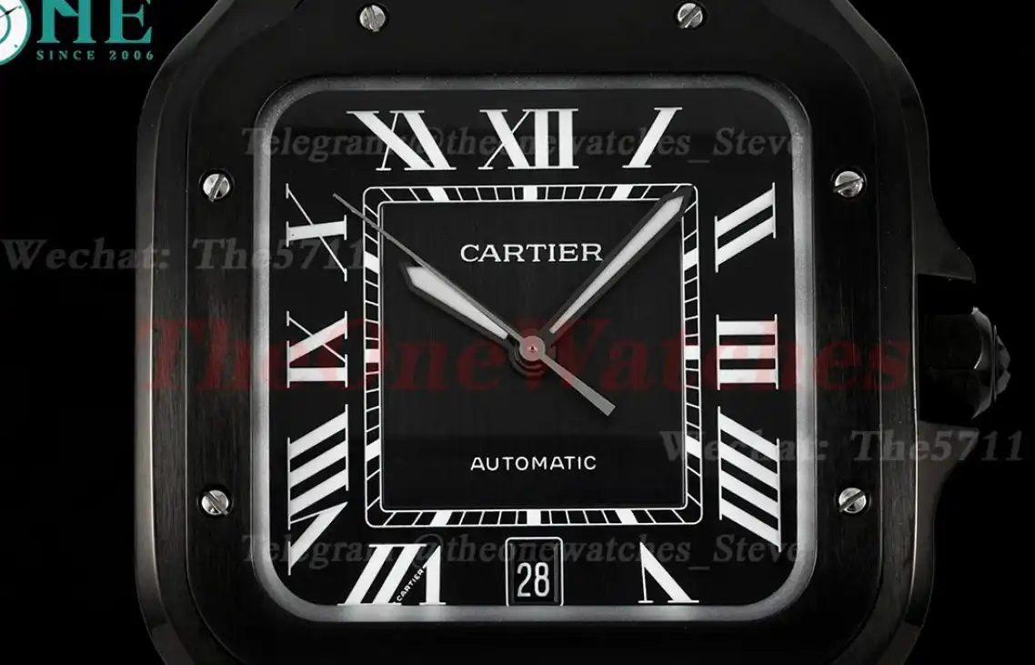 Santos De Cartier Mens XL 40mm PVD RU Black Dial BVF MY9019