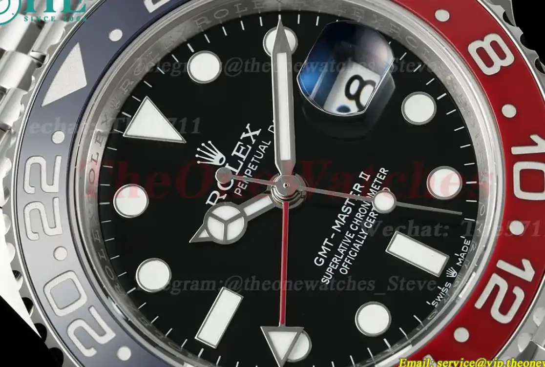 GMT Master II 126710 Pepsi Jub 40mm SS SS Black Dial THBF SH3285