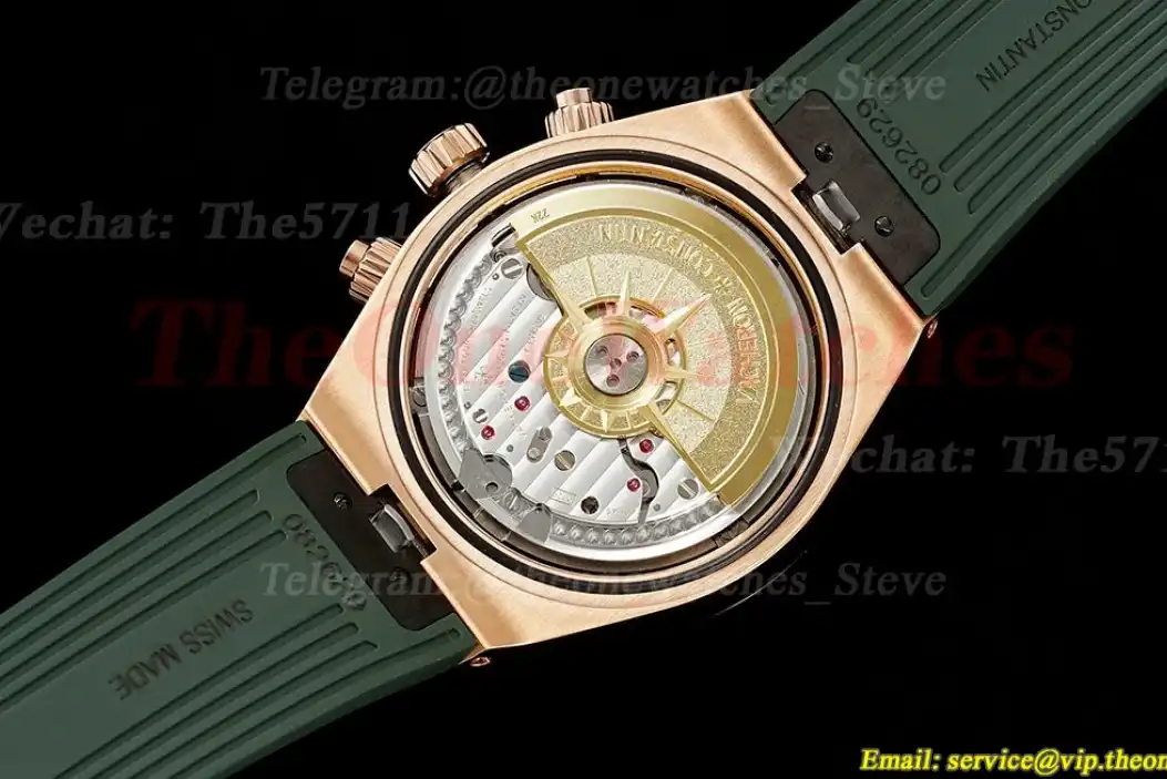 Overseas 5520V 41mm RG RU Green Dial 8F A7750 Mod