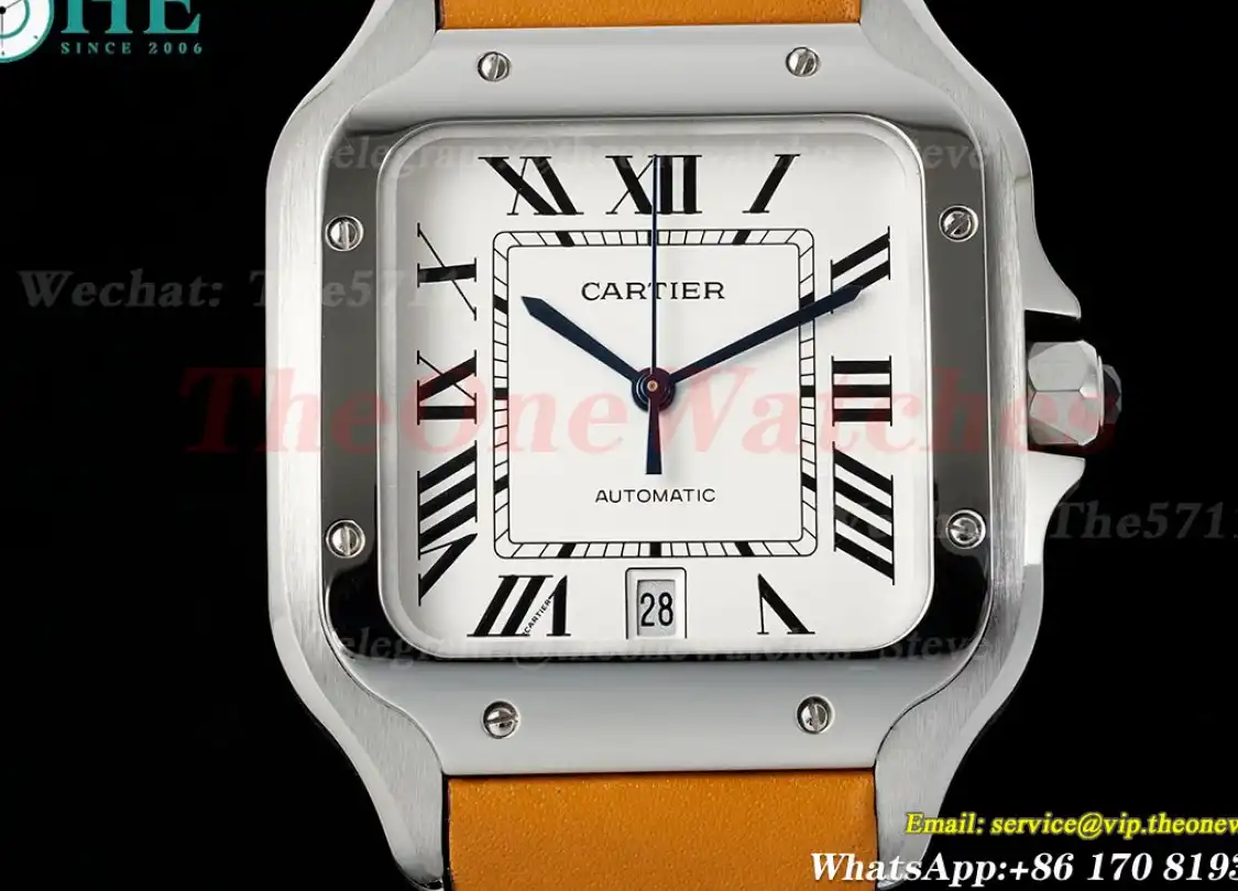 Santos De Cartier 40mm XL Yellow SS LE White Dial AF MY9015