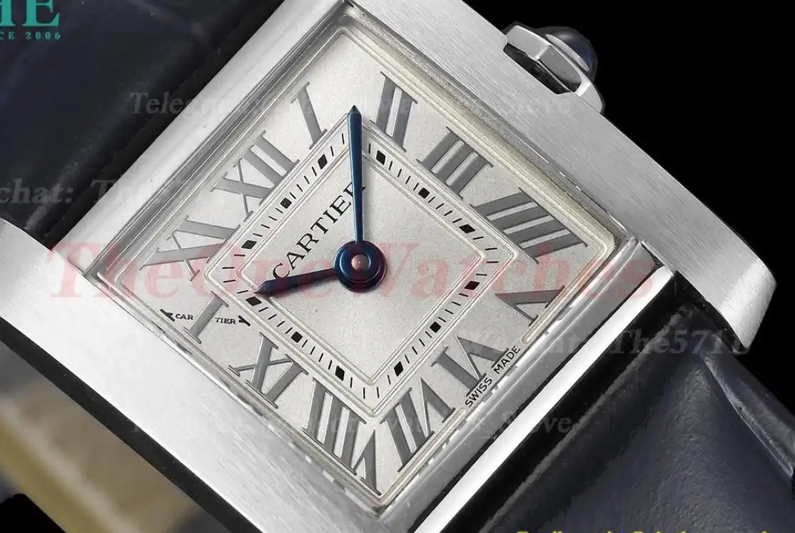 Tank Française 21.2mm Blue SS LE Silver Dial 8848F Quartz