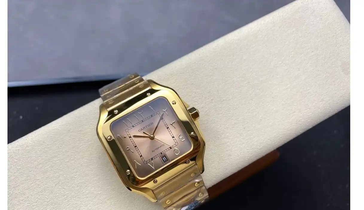 Santos De Cartier 40mm XL YG YG Rose Gold Dial THB MY9015