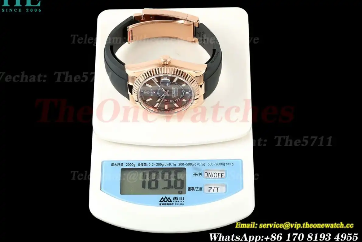 SkyDweller 336235 42mm RG RU Brown Dial ZF A2824(Tungsten Heavy Version)