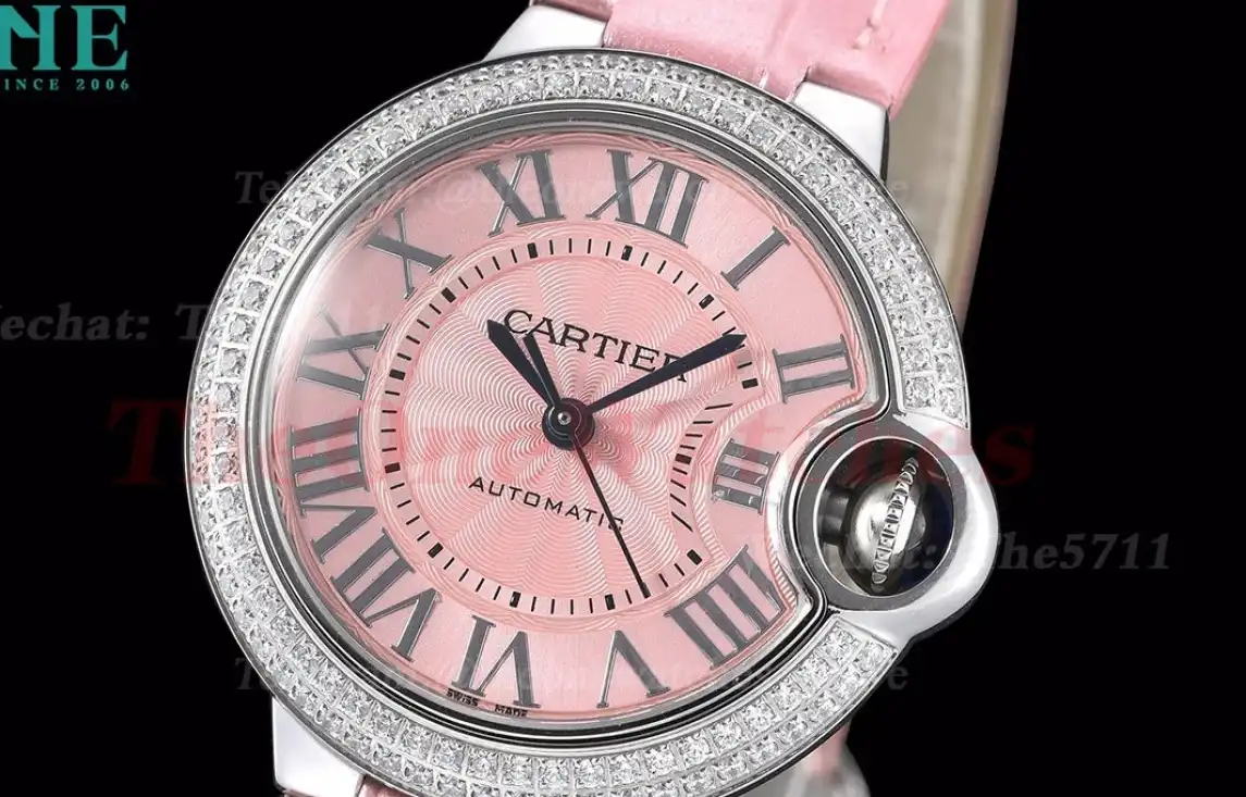 Ballon Bleu De Cartier 33mm Dia SS LE Pink Dial GDF NH05