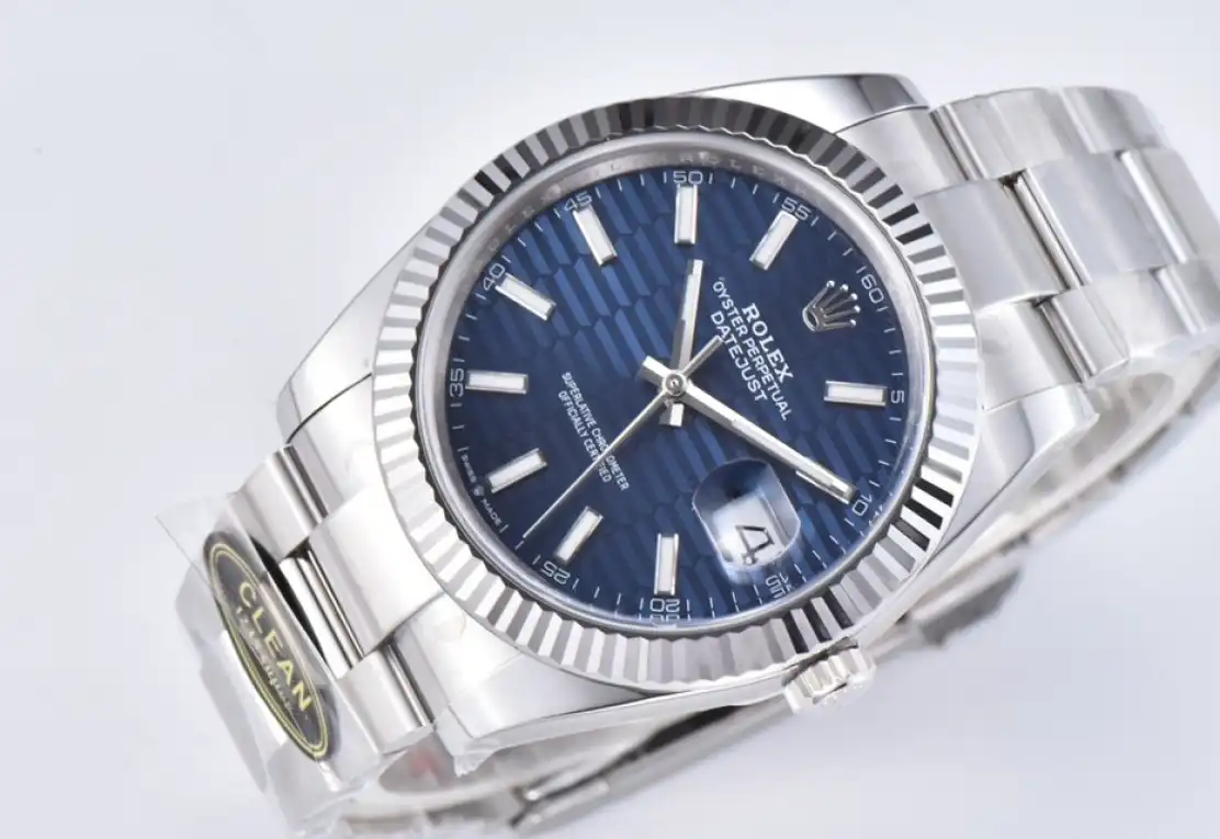 Datejust 126334 41mm Oys SS SS Blue Texetured Dial Clean SH3235