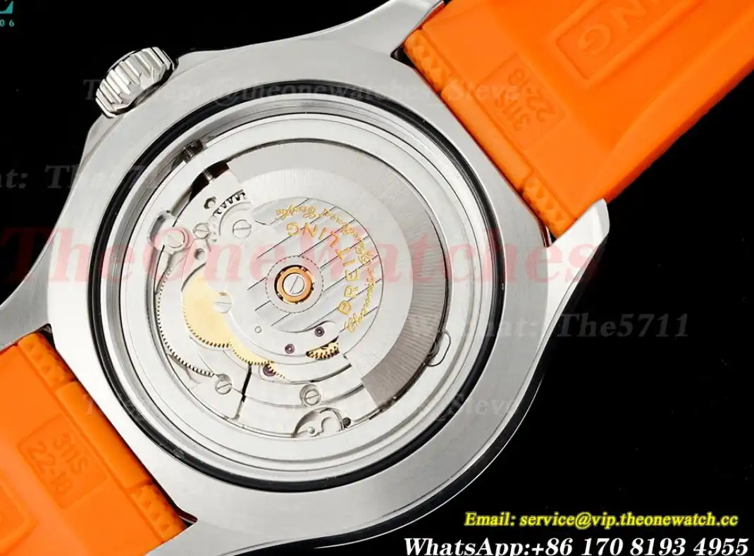 Superocean 42mm SS RU Colorful Dial on Orange Rubber Strap TF A2824