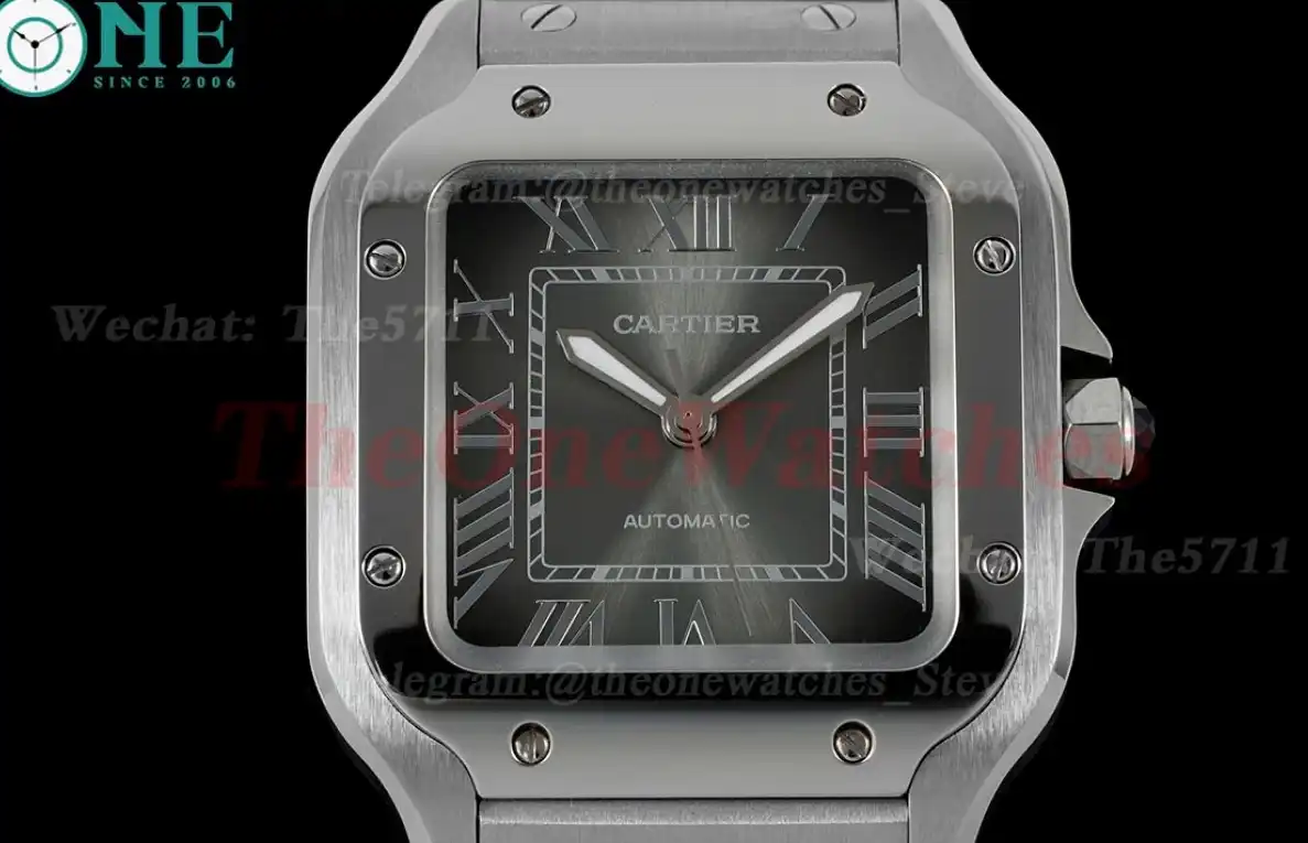 Santos De Cartier 35mm SS SS Grey Dial AF MY9015