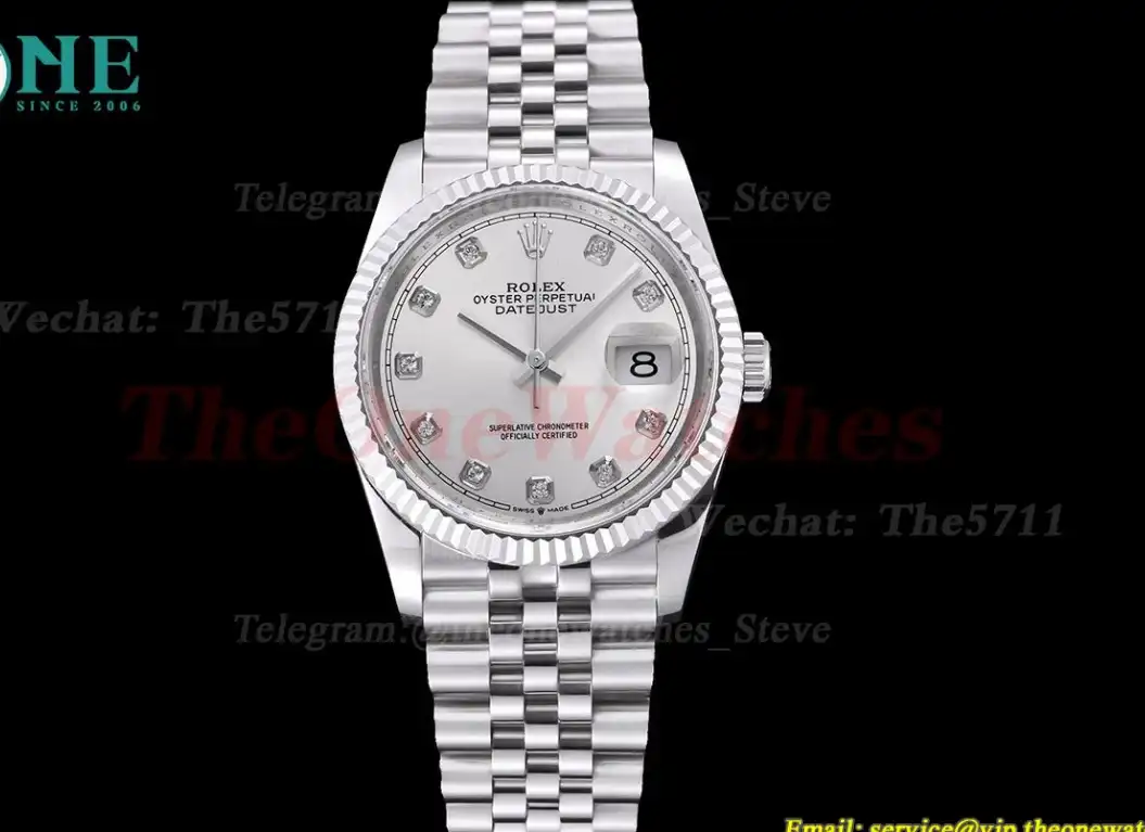 Datejust 126234 36mm Jubilee 904L SS SS Silver Dia GMF VR3235