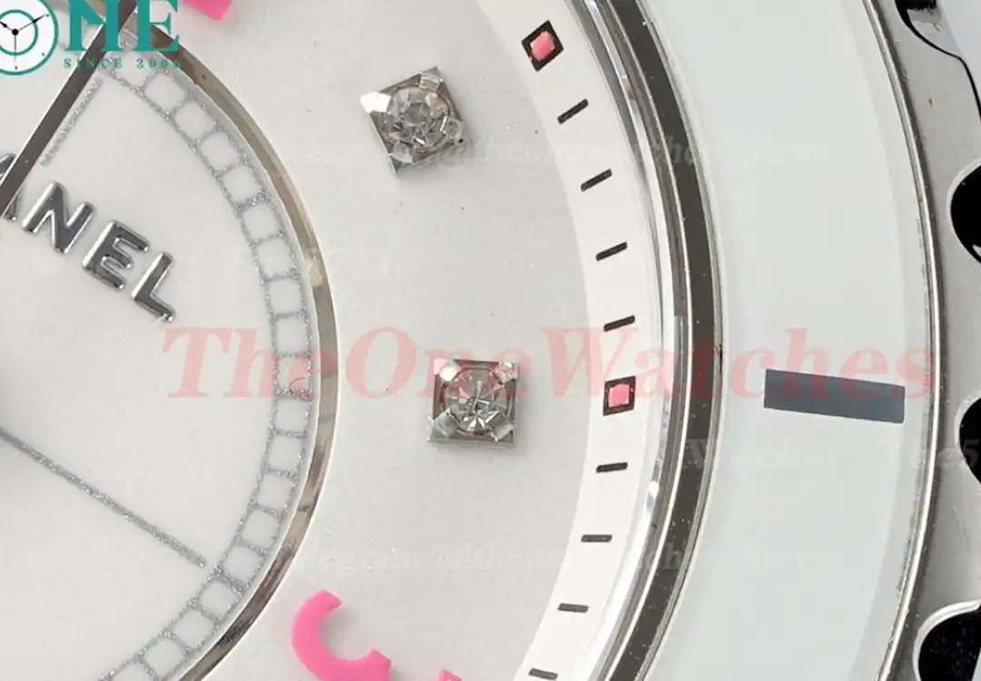 J12 33mm White Ceramic Cer Pink SS Case Back HTF Quartz