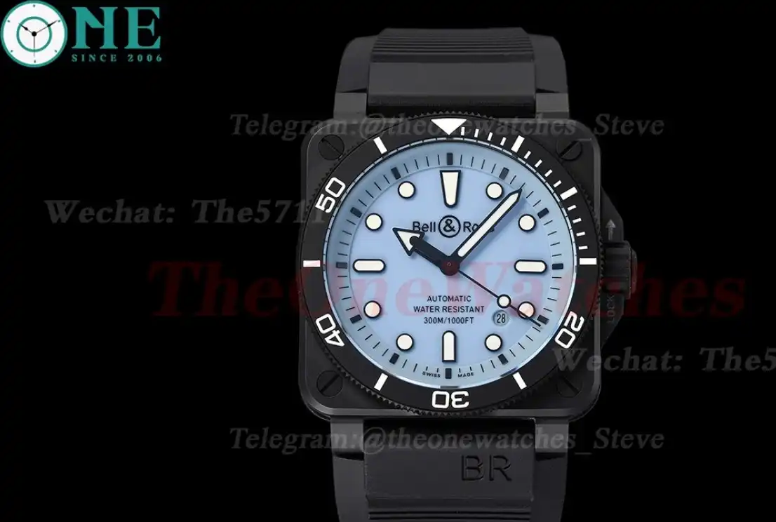 BR03-92 Diver Full Lum 42mm Cer RU Blue Dial M+F A2892