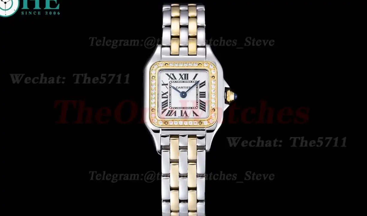 Panthere Secrete De Ladies 22mm Dia YG SS White Dial 8848F Swiss Qtz