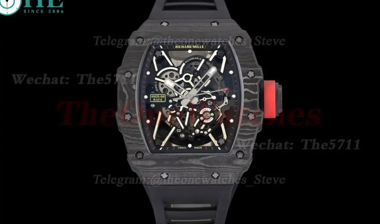 RM035-02 NTPT RU Skeleton Dial on Black Strap ZF V5 NH05A