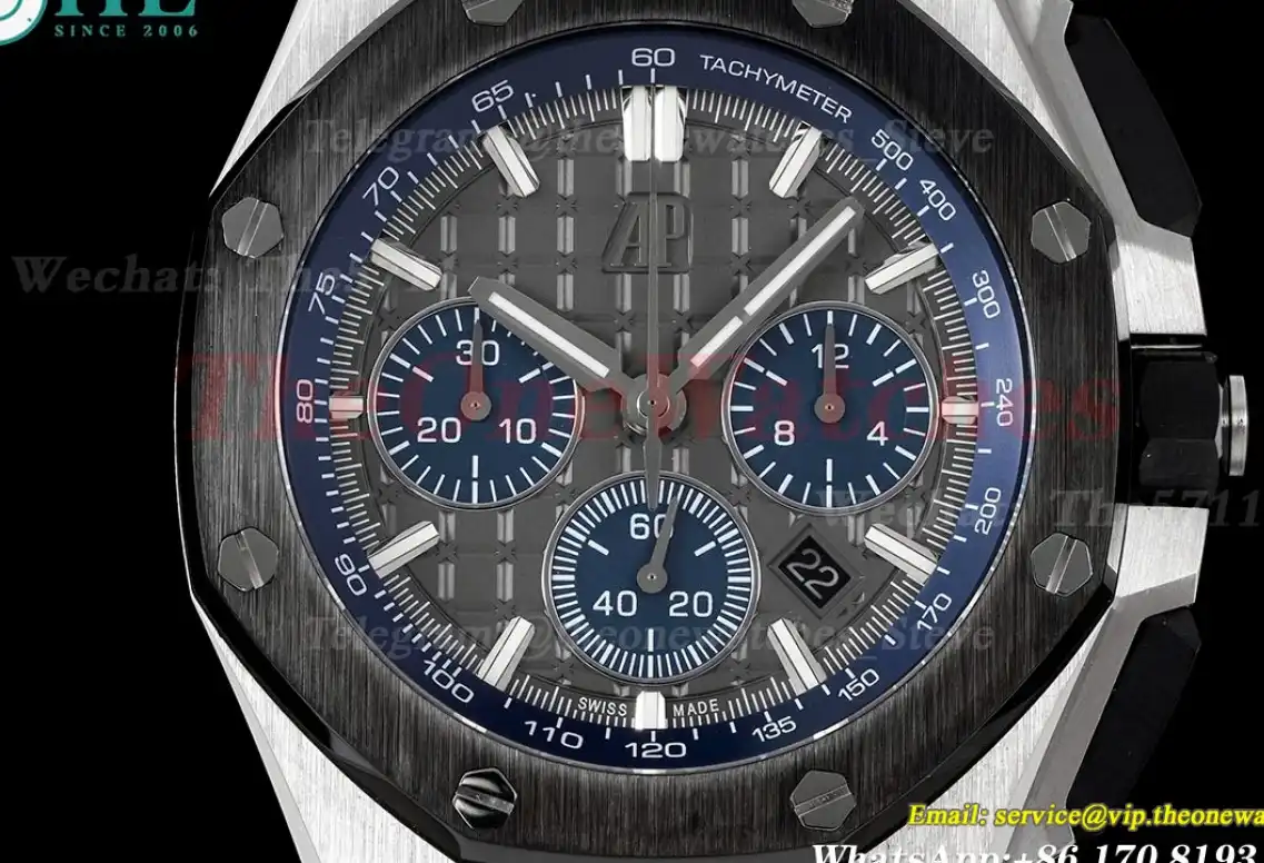 Royal Oak Offshore Chrono 43mm SS RU Grey Blue APF A7750