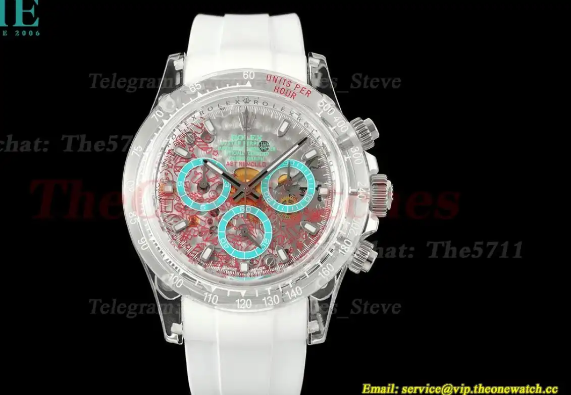 Daytona AET Remould 40mm Crystal RU Red Sketelon Dial N6F DD4130