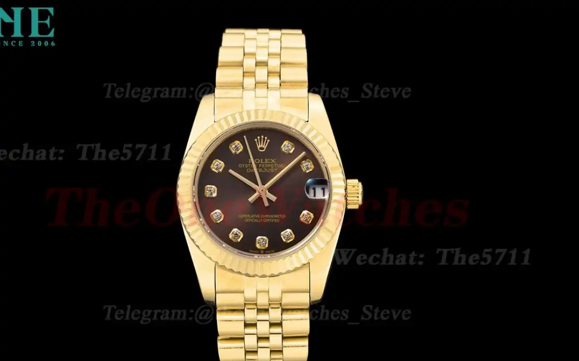 Datejust 28mm Jub YG YG Brown Dia GDF MY8215