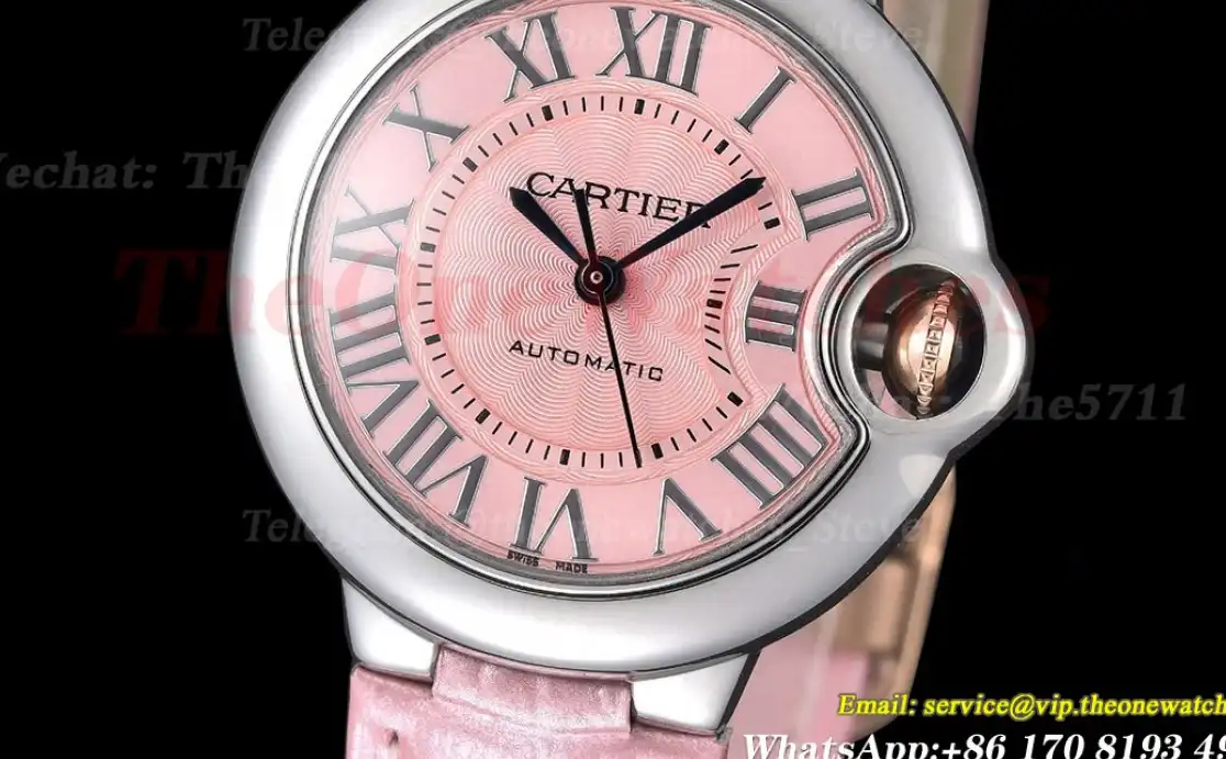 Ballon Bleu De Cartier 33mm SS LE Pink Dial GDF NH05