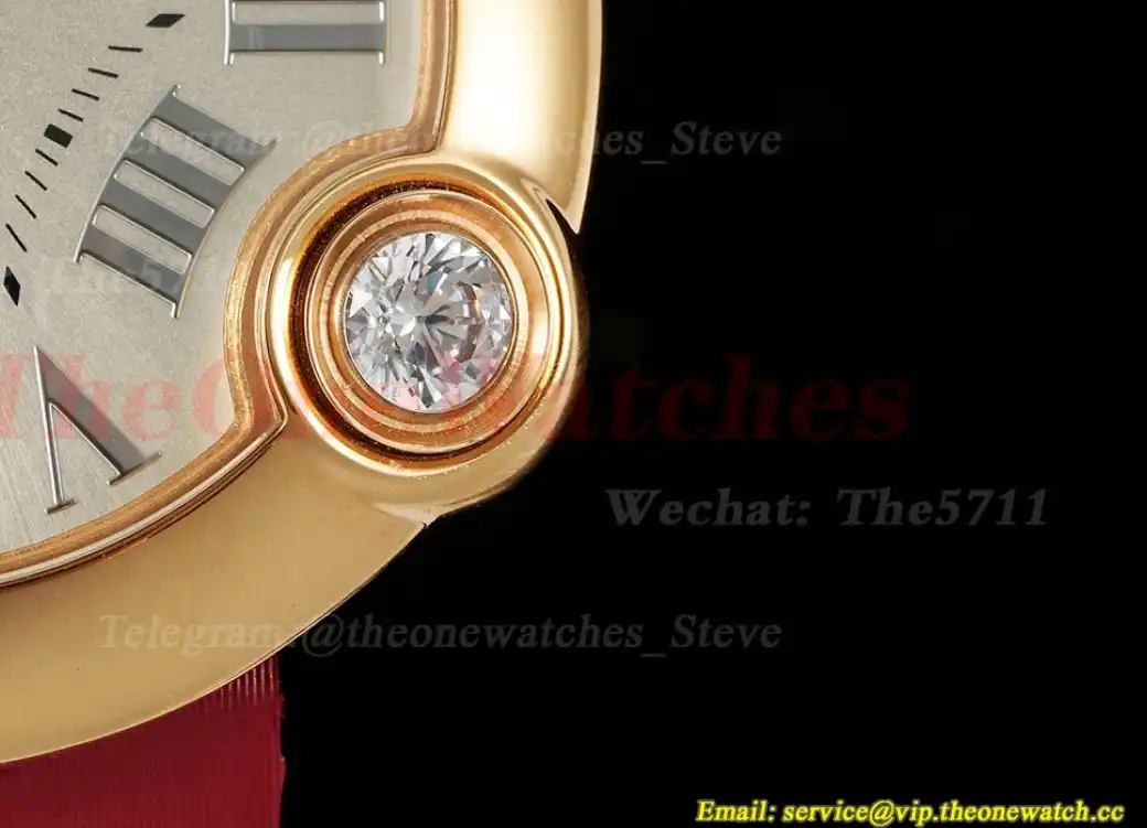 Ballon Blanc Ladies 30mm Red SS SA Silver Dial AF Quartz