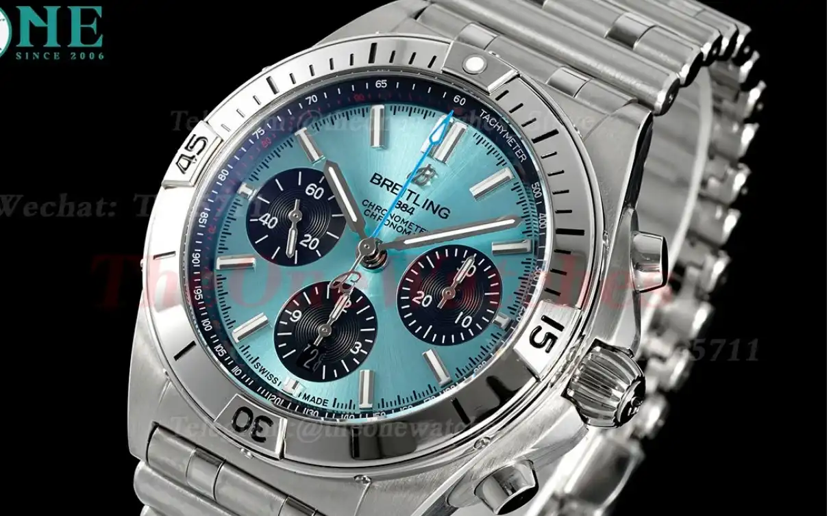 Chronomat B01 42MM SS SS Ice Blue Stk TF A7750