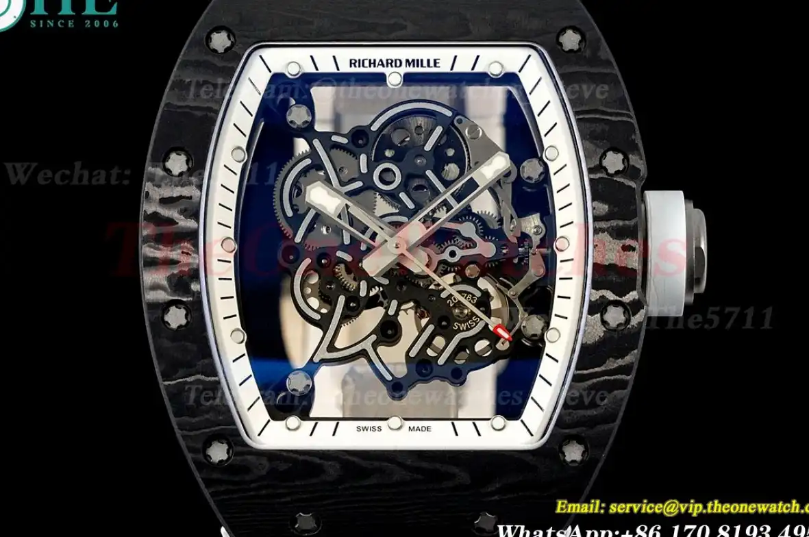 RM055 White NTPT RU Skeleton Dial UOKF RMUL2 Super Clone