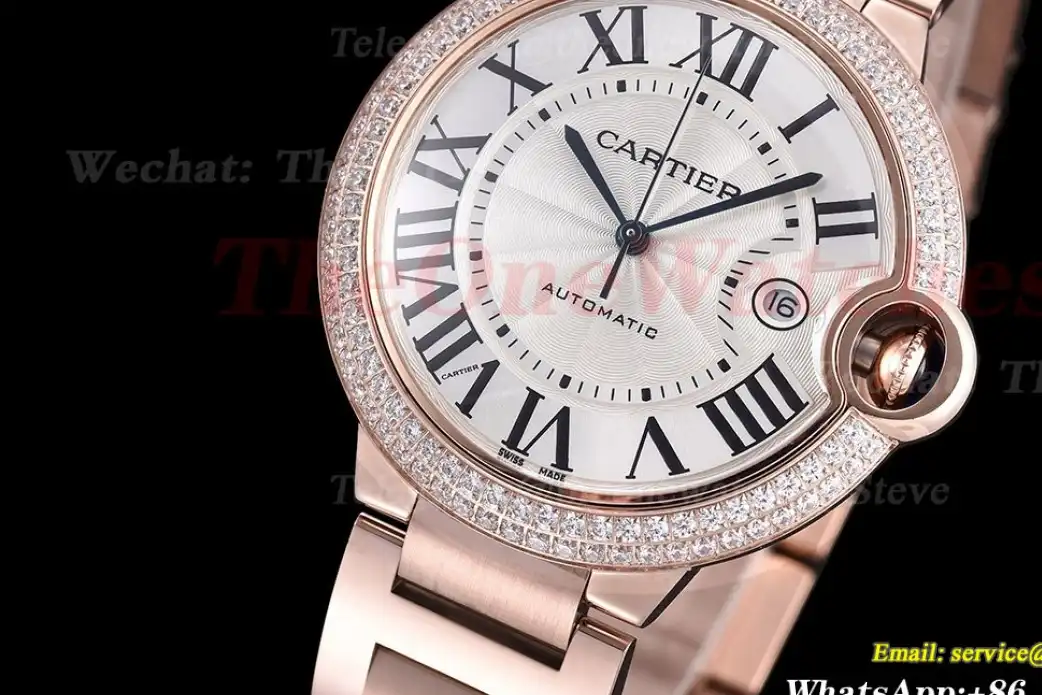 Ballon Bleu De Cartier 42mm Dia RG RG White Dial GDF MY8215