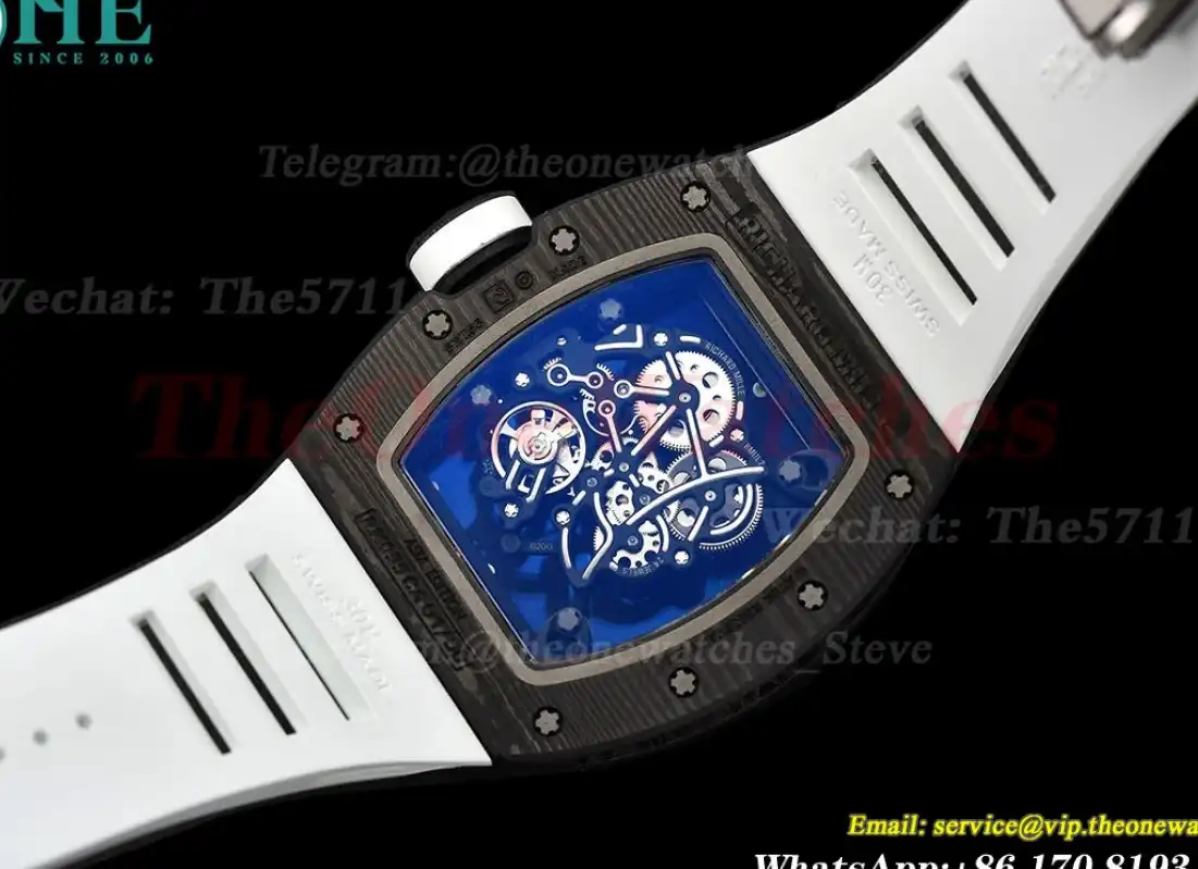 RM055 White NTPT RU Skeleton Dial APS RMUL2 Super Clone