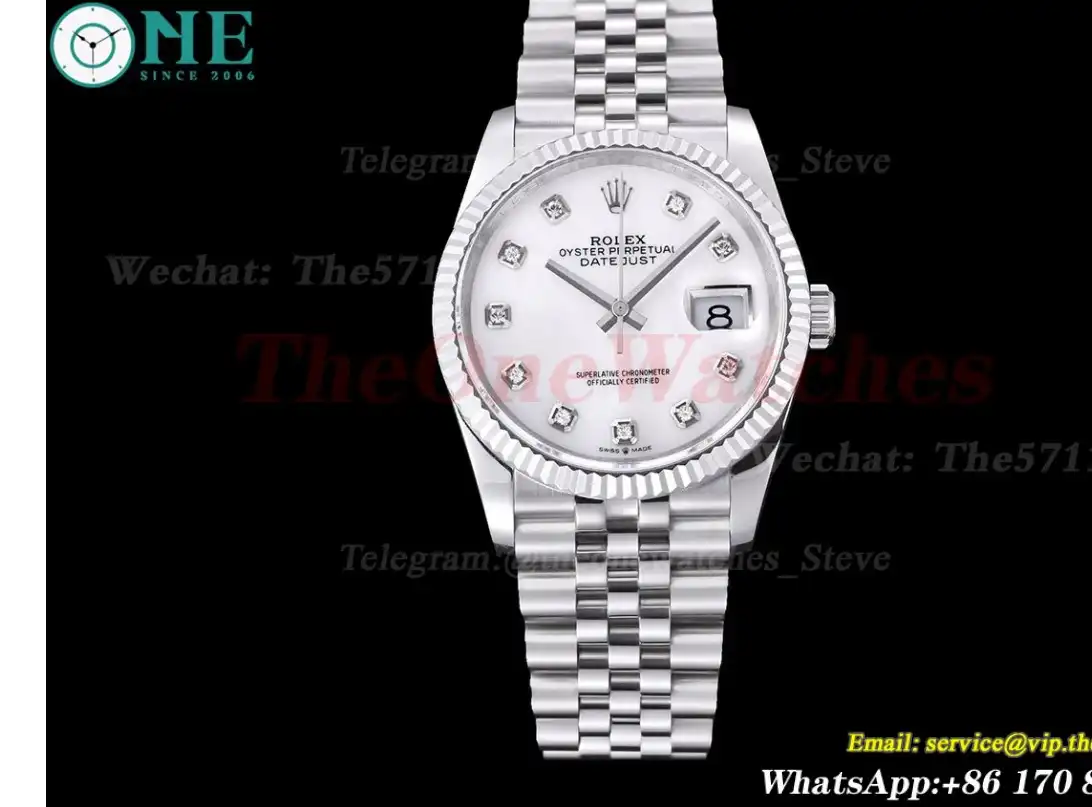 Datejust 126234 36mm Jubilee 904L SS SS Mop Dia GMF VR3235