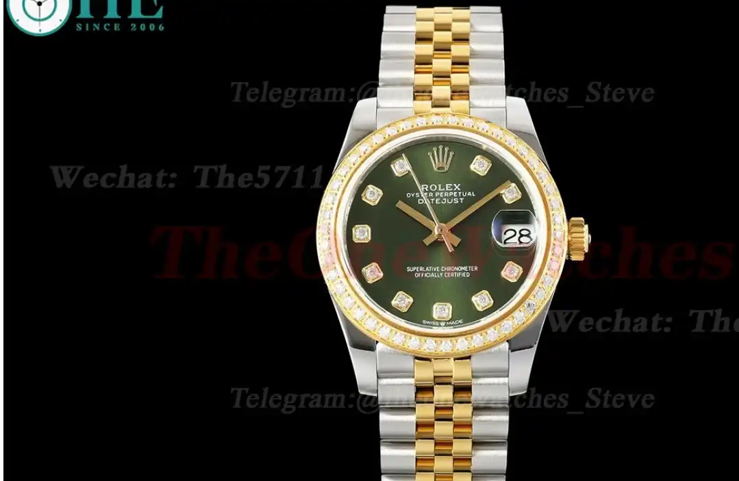 Datejust 278273 31mm Jub Dia YG SS Green Dia JARF A2236