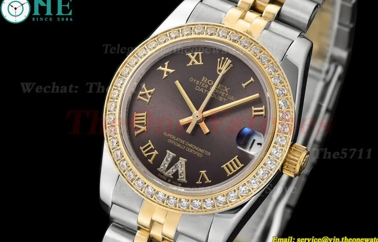 Datejust 28mm Dia YG SS Chocolate Rmn GDF MY8215