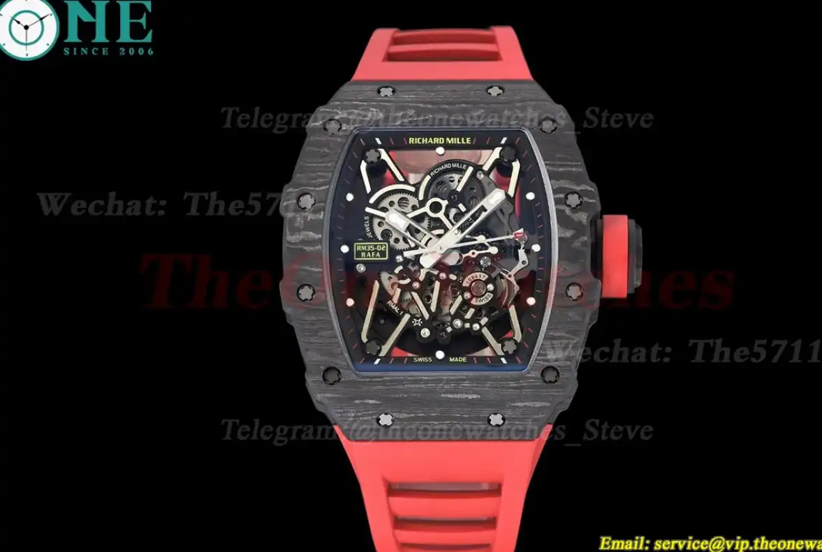 RM035-02 NTPT RU Skeleton Dial on Red Strap ZF V5 NH05A