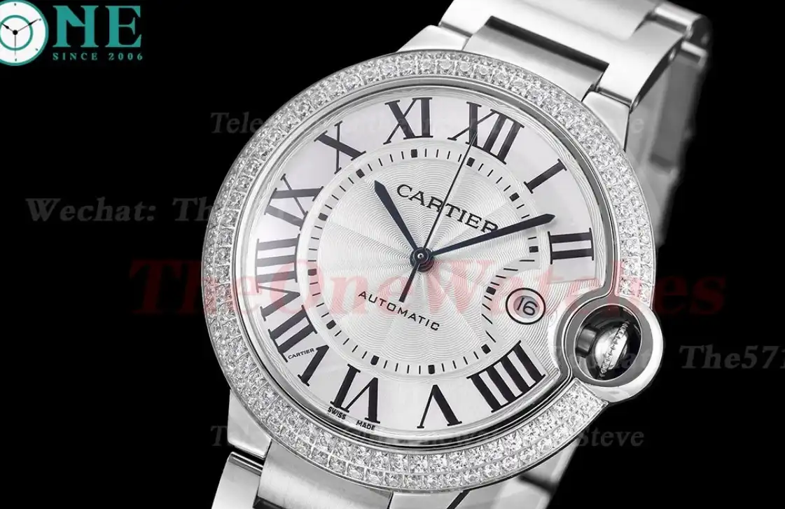 Ballon Bleu De Cartier 42mm Dia SS SS White Dial GDF MY8215