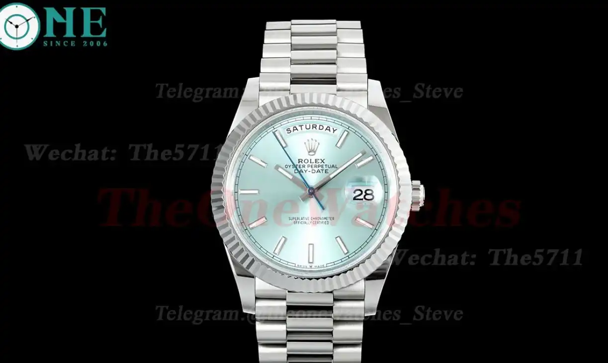 DayDate 228236 40mm SS SS Ice Blue Stk NOOB A2836(Gain Weight)