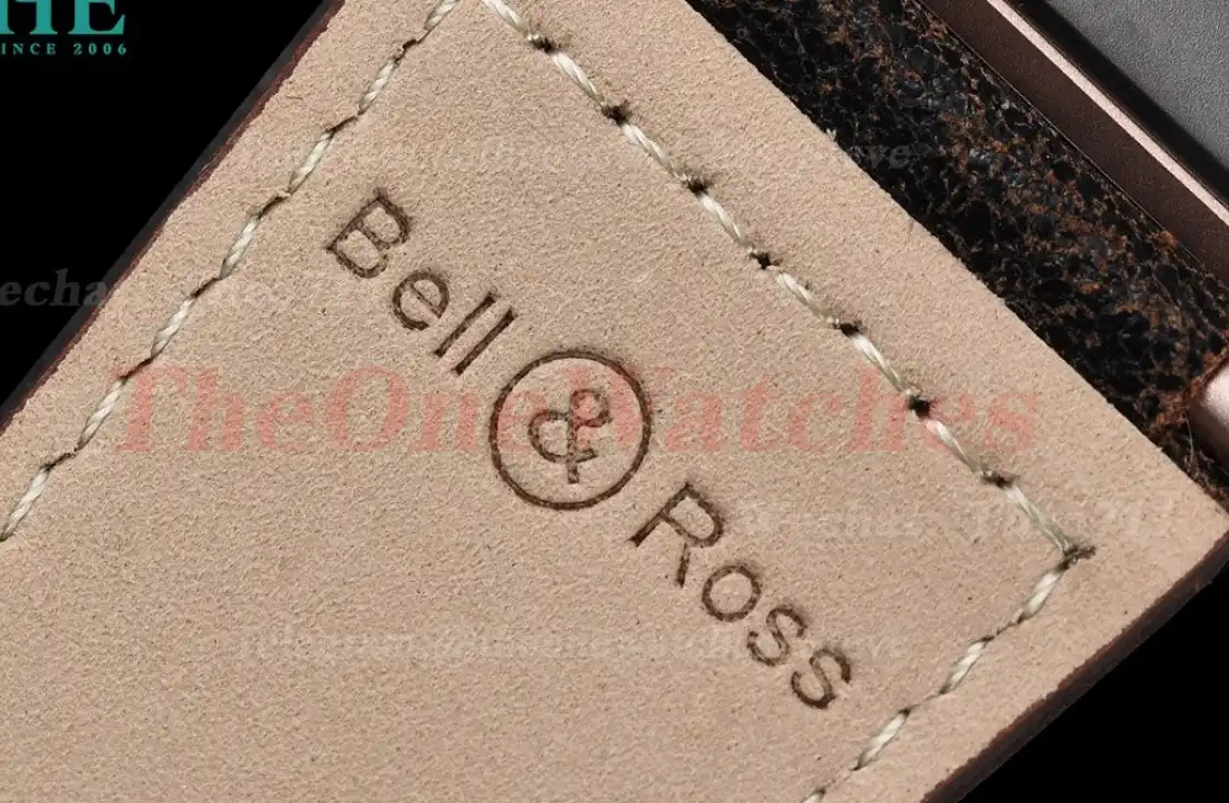 Bell & Rose Instruments BR01 46mm Bronze Case on Brown Leather Strap  BRSF A2824