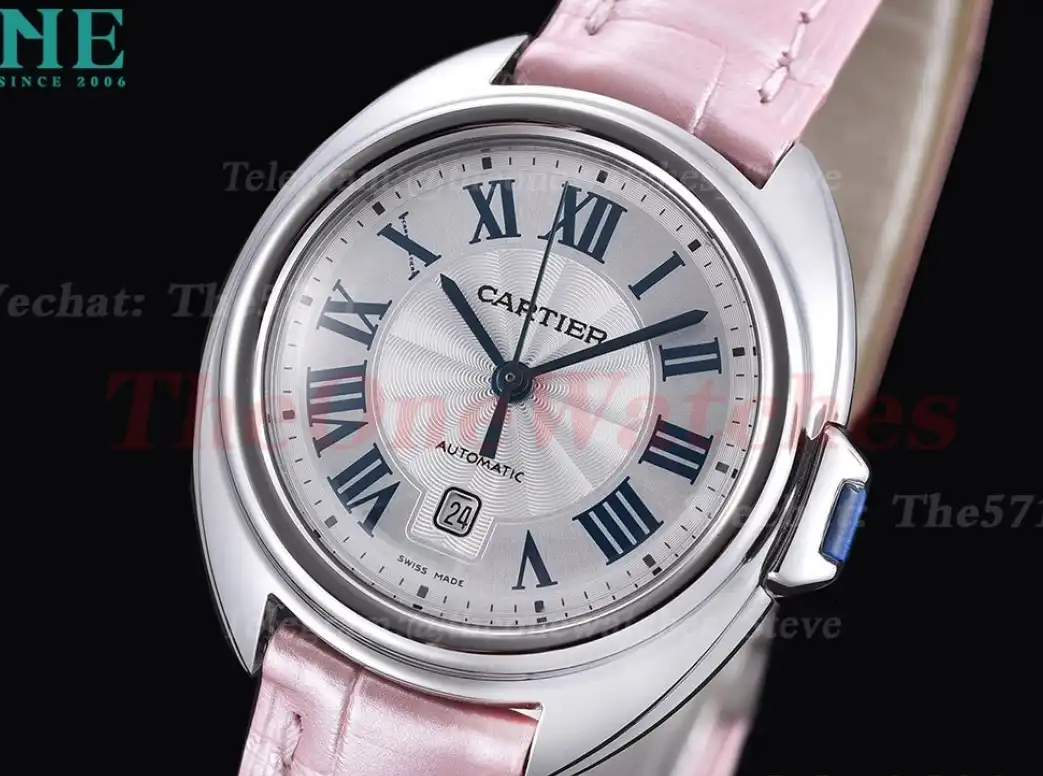 CLE De Cartier 31mm SS LE Pink Strap RXWF ETA2671