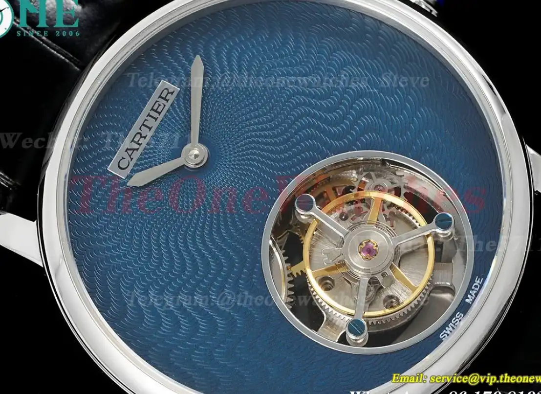 Rotonde De Cartier 40mm SS LE Blue Corrugated Dial RMSF Tourb