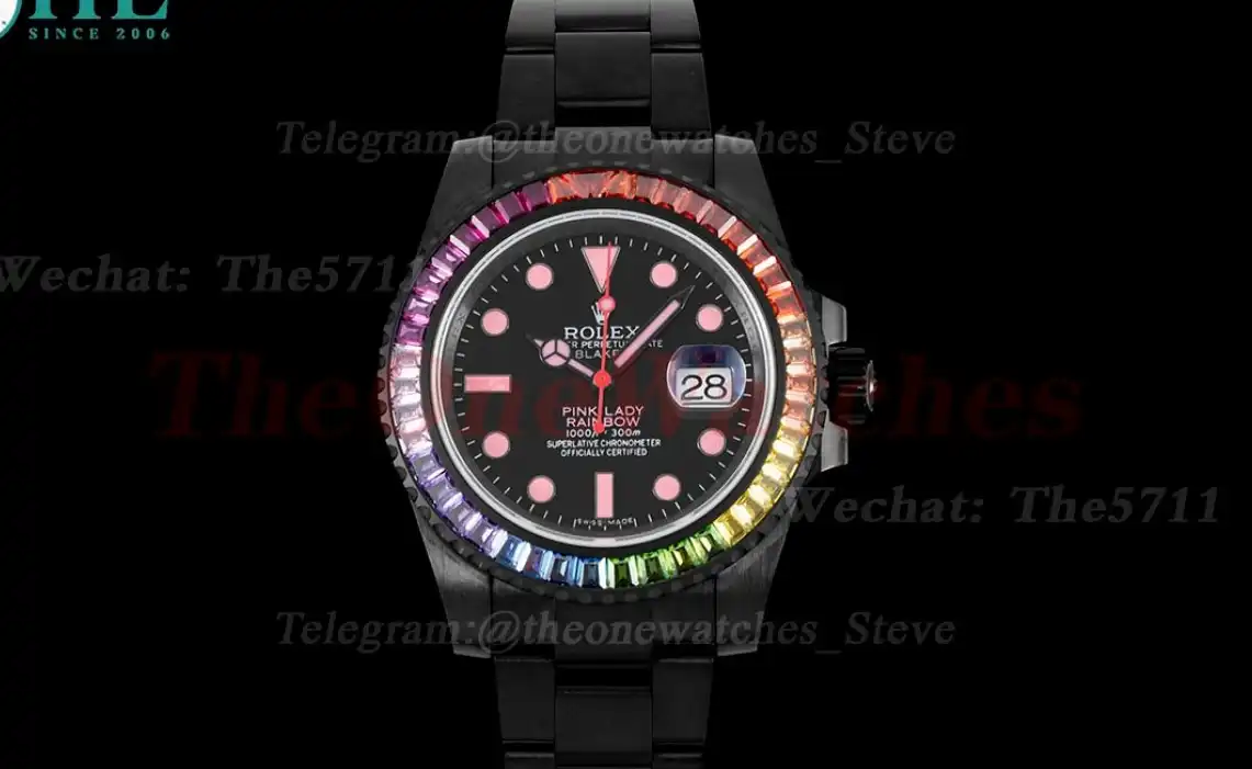 Blaken Submariner Pink 40mm DLC DLC Black RAF VR3135