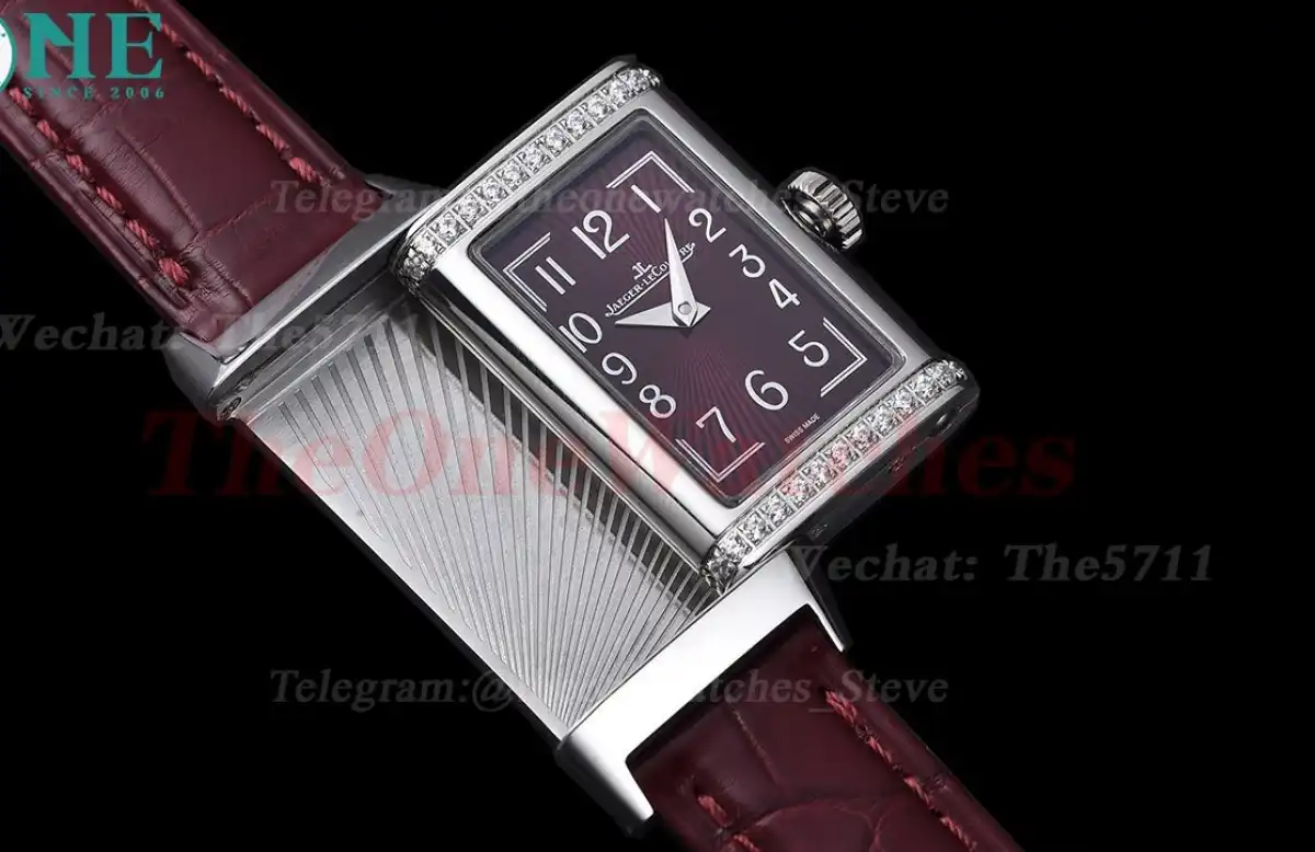 Reverso 20mm Diamond Bezel SS LE Wine Red Dial RXW Qtz