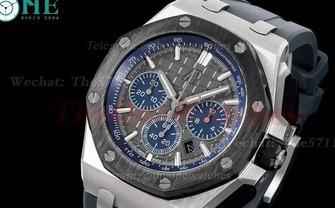 Royal Oak Offshore Chrono 43mm SS RU Grey Blue APF A7750