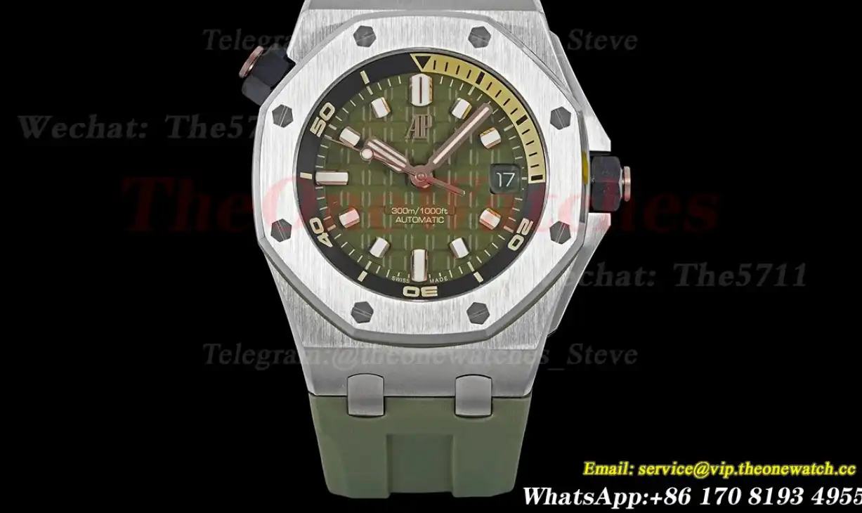 Royal Oak Offshore Diver 15720 42mm SS RU Green Stk APS A4308 Super Clone