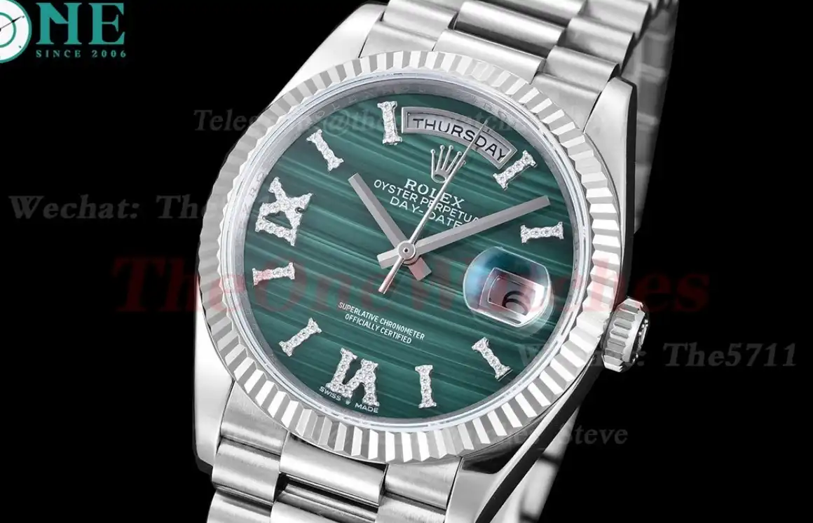 DayDate 36mm SS SS Flt Pres Malachite Dial RAF A2836