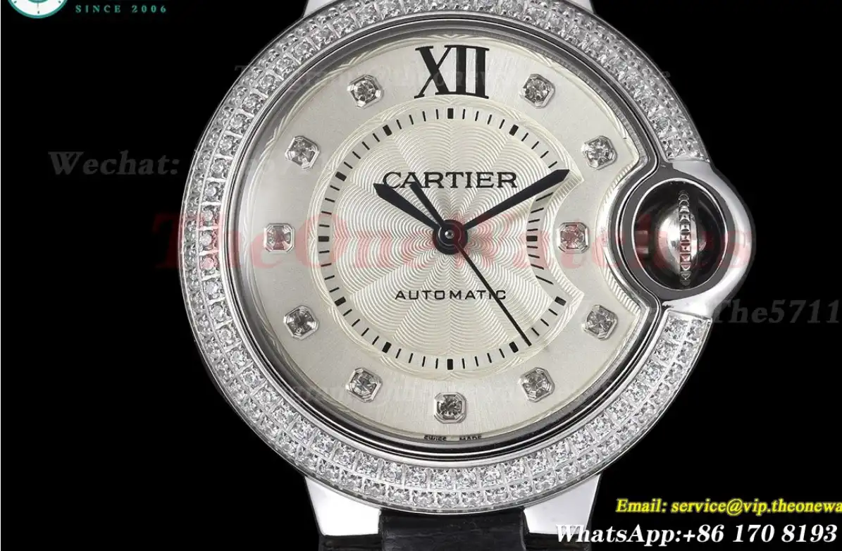 Ballon Bleu De Cartier 33mm Dia SS LE White Dia GDF NH05