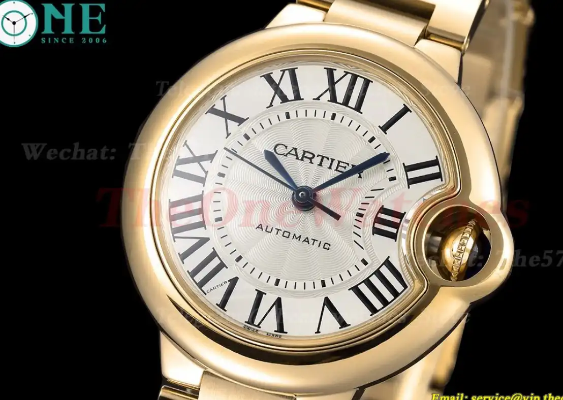 Ballon Bleu De Cartier 33mm YG YG White Rmn Oyster GDF NH05