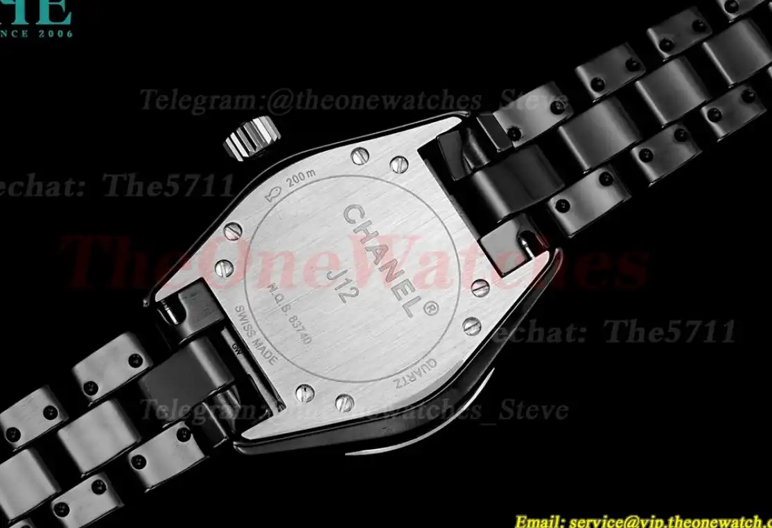 J12 33mm Black Ceramic Cer SS Case Back HTF Quartz