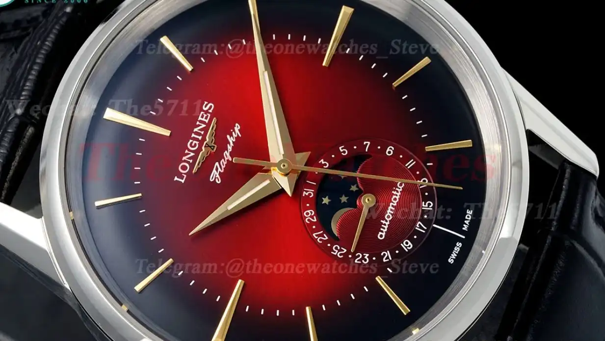 Flagship Heritage Moonphase 38.5mm SS LE Red Dial APSF A2892