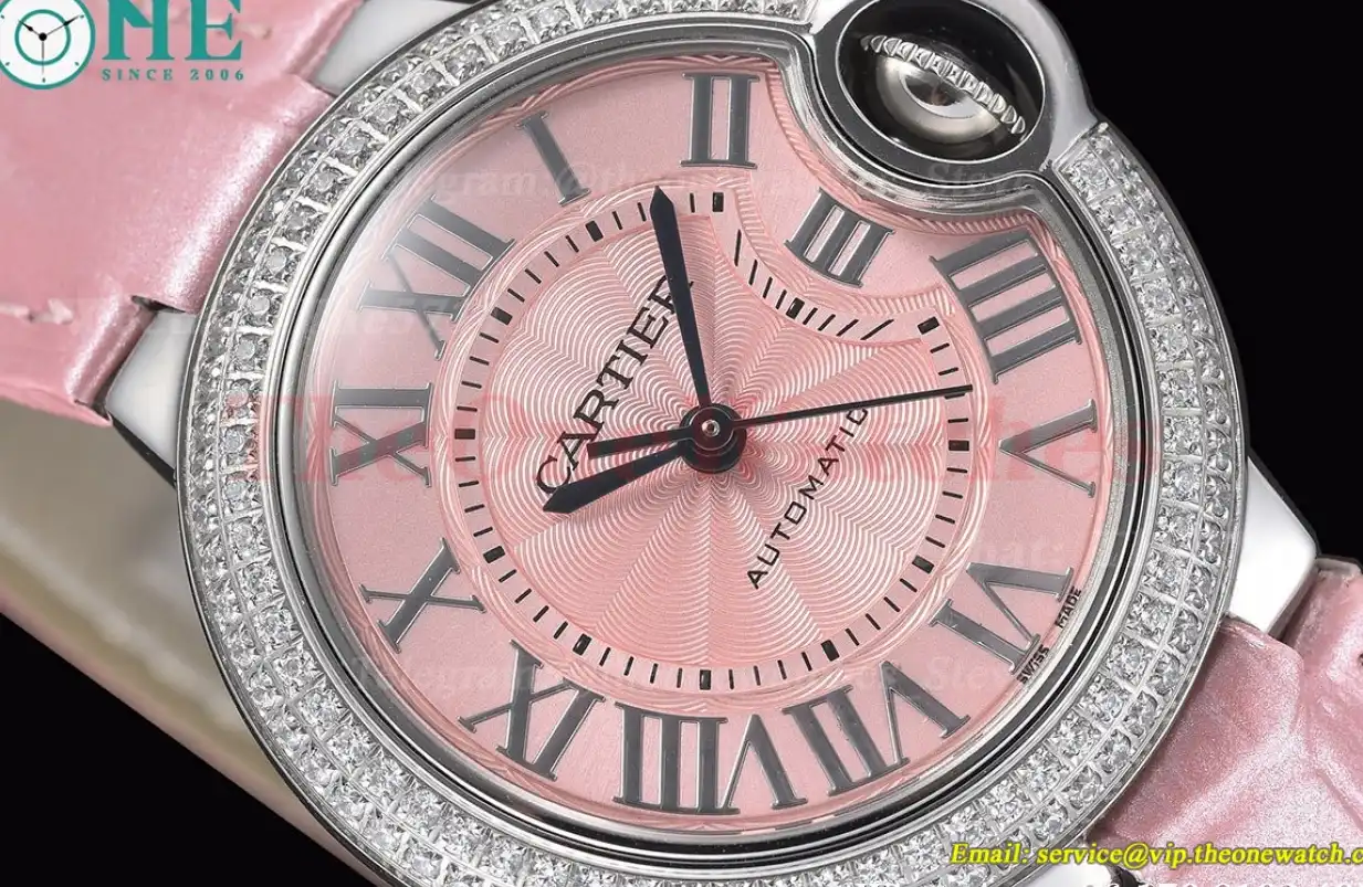 Ballon Bleu De Cartier 33mm Dia SS LE Pink Dial GDF NH05