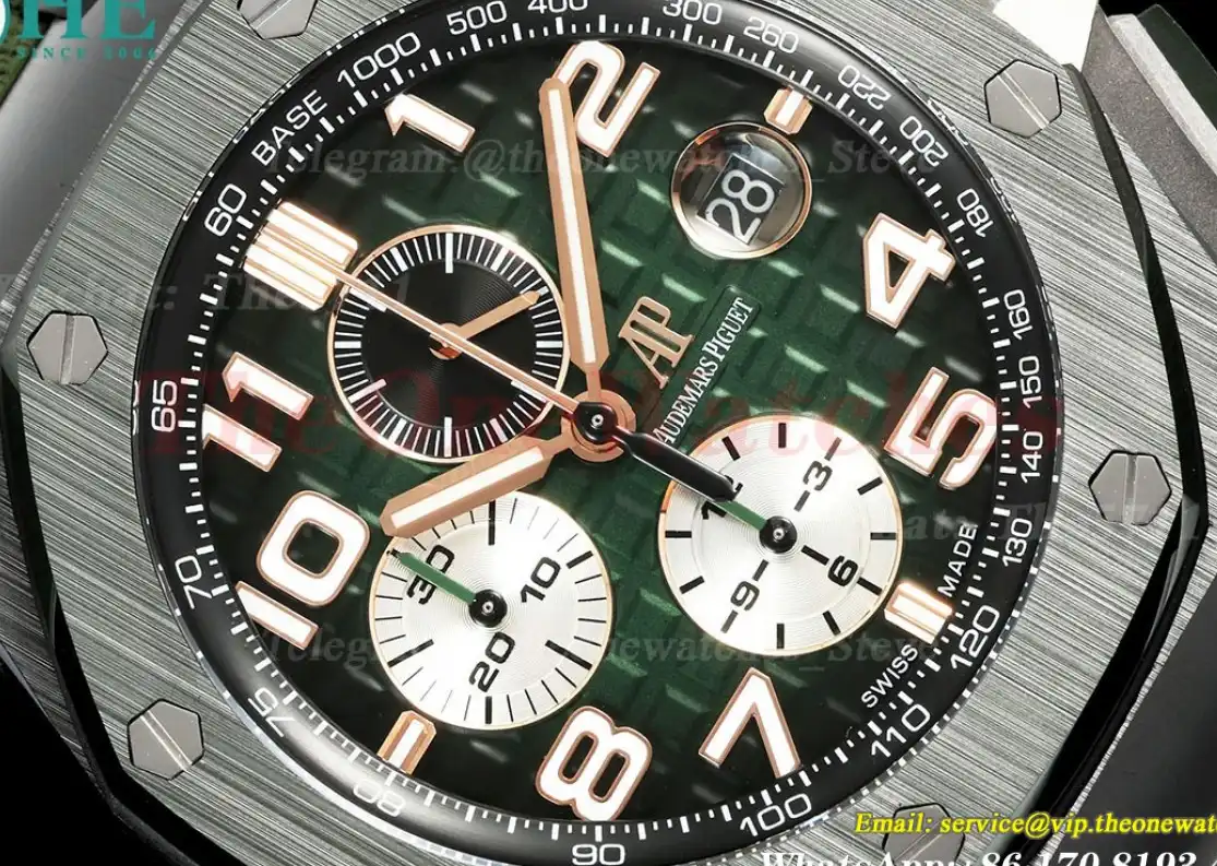 Royal Oak Offshore 26405CE 44mm SS RU Green Dial TKF A7750